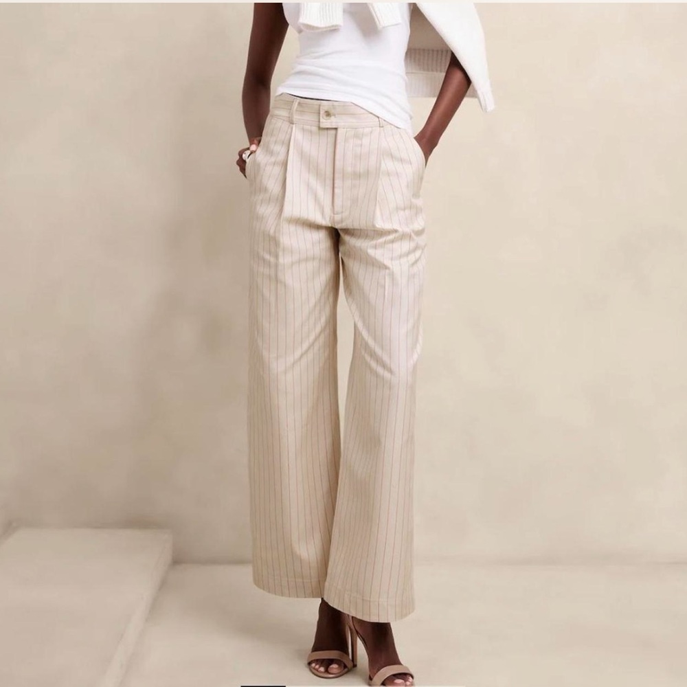 Banana Republic Twill Wide Leg Pant - Picture 1 of 6